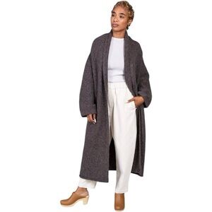 Lauren Manoogan Long Shawl Cardigan Color Blackened MSRP $615 Size 2 Alpaca